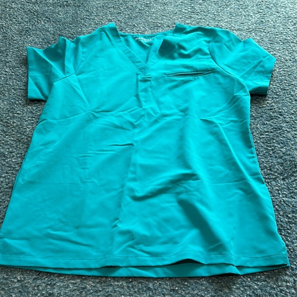 Mandala One Pocket scrub Top Teal - Picture 2 of 4
